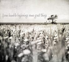from humble beginnings come great things by Ingz