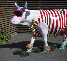Painted Cow on Holiday - at Floriade by George Row