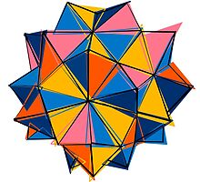Abstract geometric polygonal crystal by nobra