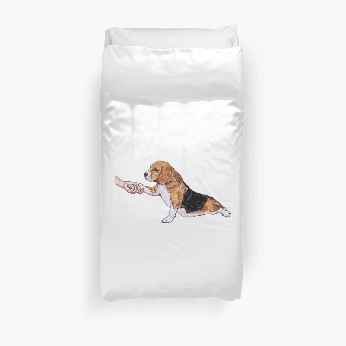... hand holding beagle's leg" Duvet Covers by hadkhanong | Redbubble