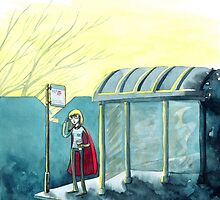 Average Heroes: The Bus Stop Waiter by illustrarticles