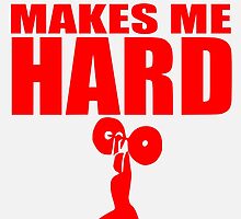 Funny Sport - Weight Lifting Makes Me Hard - red by tommytidalwave