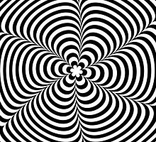 Modern Black & White Geometric Optical Illusion by badbugs