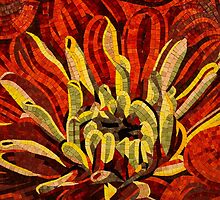 Vivid Evocative Floral Mosaic by Georgia Mizuleva