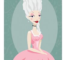 Beautiful young queen, Marie Antoinette, in pink gown by BlueLela
