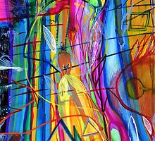 The fire juggler seen through the ice by MSColourWaveArt