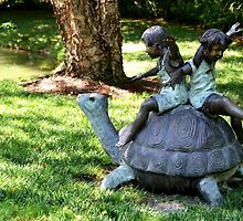 Playtime in the garden by Scott Mitchell