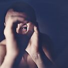 Self portrait photographer Edward Olive ra4 darkroom handmade print c41 color negative analog film photo by edwardolive