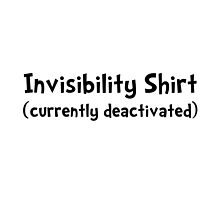 Invisibility Shirt by TheBestStore