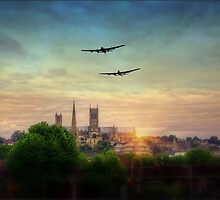 Lancaster Flyby Lincoln Cathedral by UKGh0sT