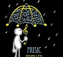 Music Never Lets You Down by littlebearart