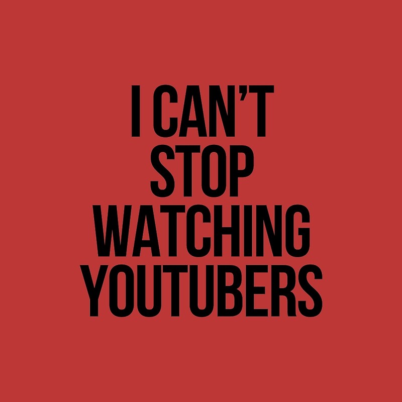 "Can't Stop Watching Youtubers" Throw Pillows By Designsbymegan | Redbubble