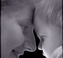 Woman and girl by shall