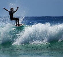 Surfing at Dalmeny by Darren Stones