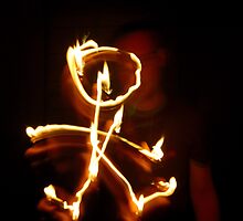 Firey Stickman by Phil Rowe