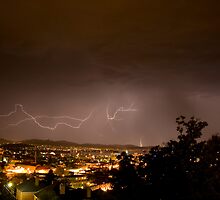 Lightening Over Glebe by Andrew Wilson