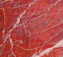 Red marble iphone case by mikath