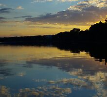 Sunset on the Naroch lake by lvinst