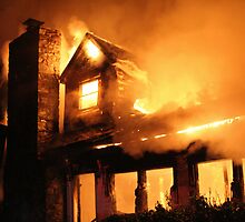 engulfed in flames by Christopher Ewing