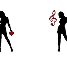 THE HEART DON'T LIE SILOUETTE GIRLS MUG THATS AMORE by ✿✿ Bonita ✿✿ ђєℓℓσ