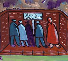 Gents public toilet by sword