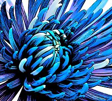 Blue Crazy Flower by Modified