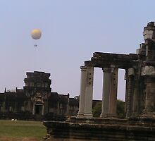 Hot Air Balloon at Ankor Wat- Cambodia by Coloursofnature