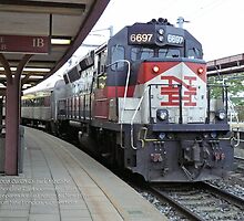 Shoreline East Commuter at New London Connecticut. by Jack McCabe