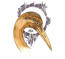 Airone - coffee and ink - by MrKlevra