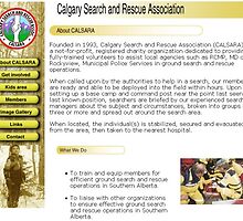 Calgary Search and Rescue Association website by Todd Weidman
