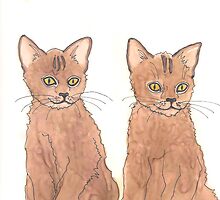 twin kittens by artworkbySARA