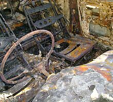 Burnt Out Car by reflector