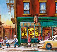 CANADIAN PAINTINGS BY CANADIAN ARTIST OF MONTREAL WINTER SCENES by Carole Spandau