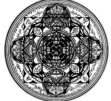 Inscribed Square Mandala by d3xsolate