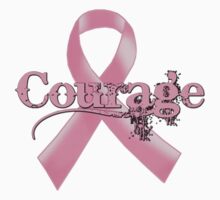 Courage Pink Ribbon by JayBakkerArt