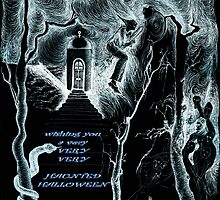 Haunted Halloween card - inverted by Gili Orr