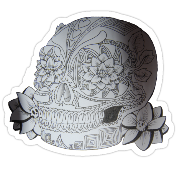 Mexican Candy Skull by Rebecca Lee