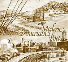 Unit Chapter Illustration Page for Modern American Poets by Kate Eller