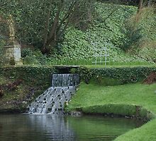 Garden in Spring at Watermouth Castle Coombe Martin North Devon UK by Franco De Luca Calce