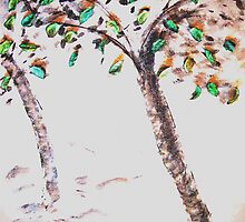 Trees on a Hill by RoyAllen Hunt