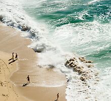 Beach birds eye view by mrfotos