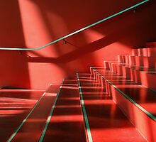 red stairs by Annemie Hiele