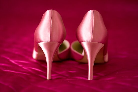 My fabulous pink wedding shoes by Zo Power