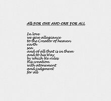 All FOR ONE AND ONE FOR ALL by James Watson