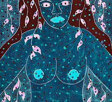 CHOCOLATE BLUE RAINFOREST by JaneAParis