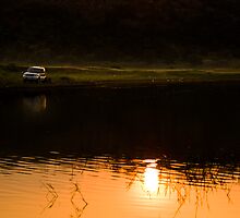 My SUV and sunset by Dinni H