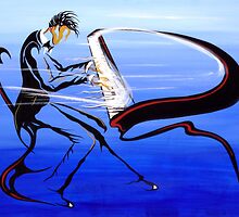 Pianist on the sea by Philip Gaida
