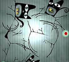 Lighting nature black cats delicious birds by Ruth Fitta-Schulz