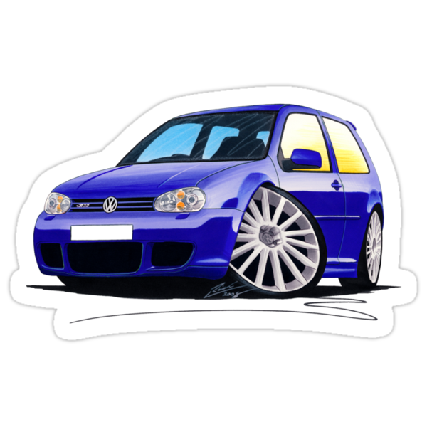 VW Golf Mk4 R32 Blue by Richard Yeomans