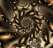 Gold Spiral Roses by plunder